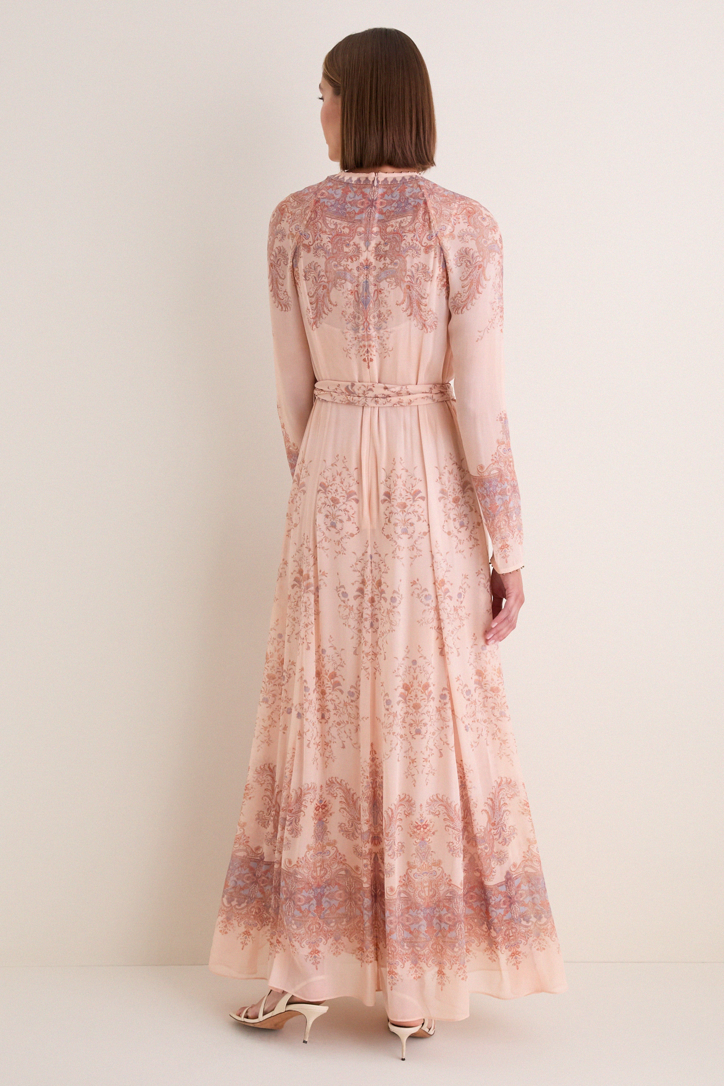 Peach Paisley Valiant Sheath Dress