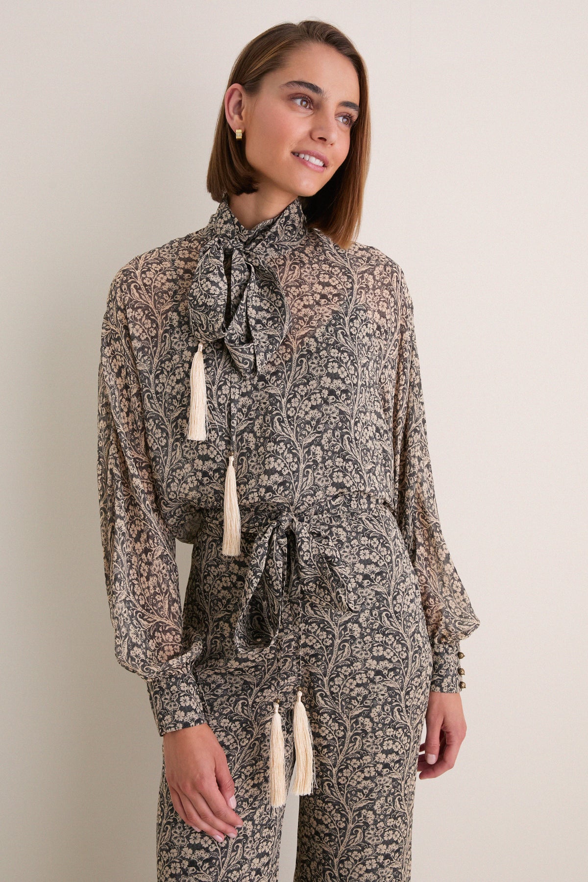 Fleur Stamp Valiant Blouse Top