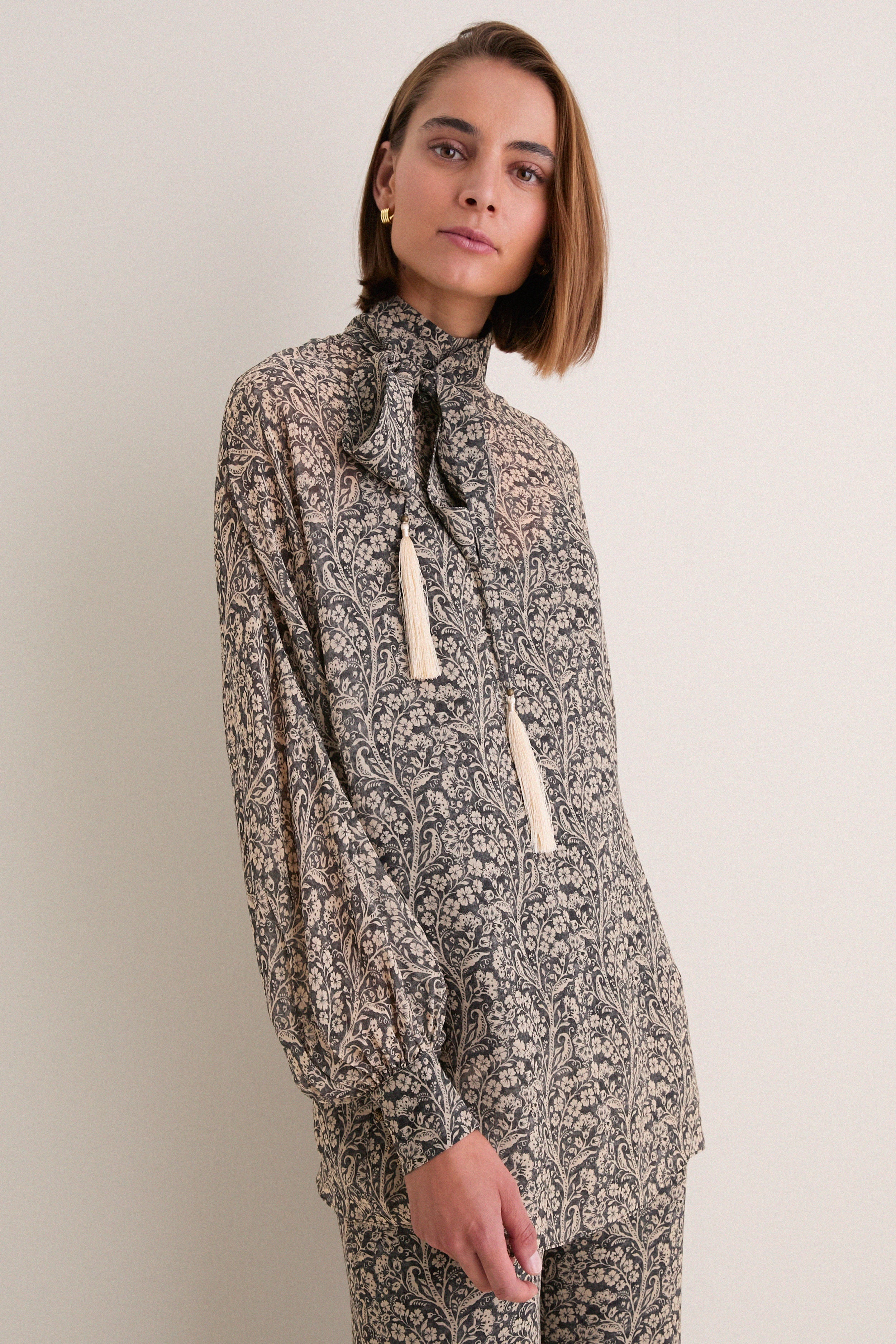 Fleur Stamp Valiant Blouse Top