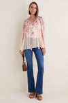 Peach Floral Valiant Billow Blouse