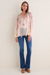Peach Floral Valiant Billow Blouse