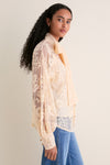 Sand Valiant Lace Pussybow Blouse