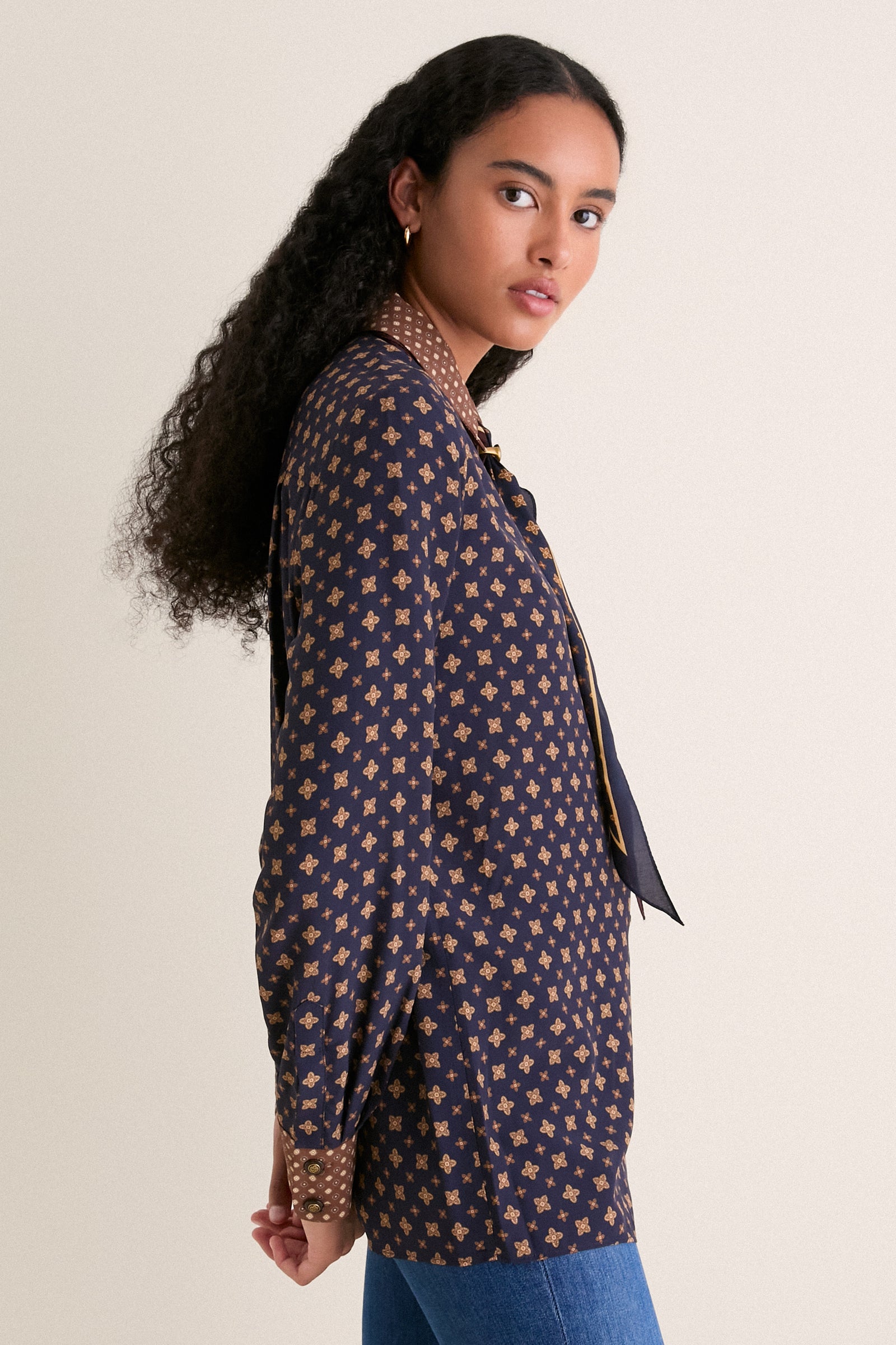 Multi Geo Print Relaxed Shirt