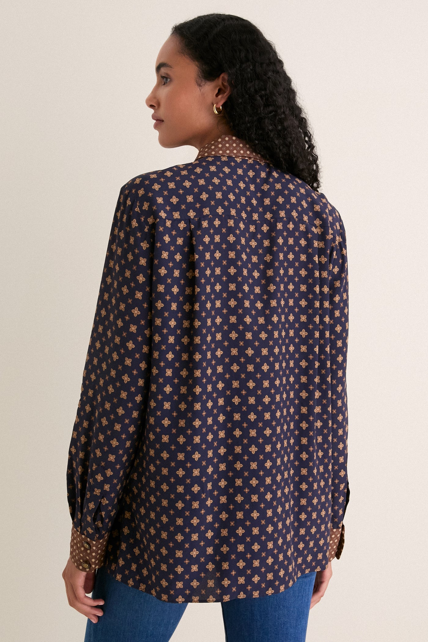 Multi Geo Print Relaxed Shirt