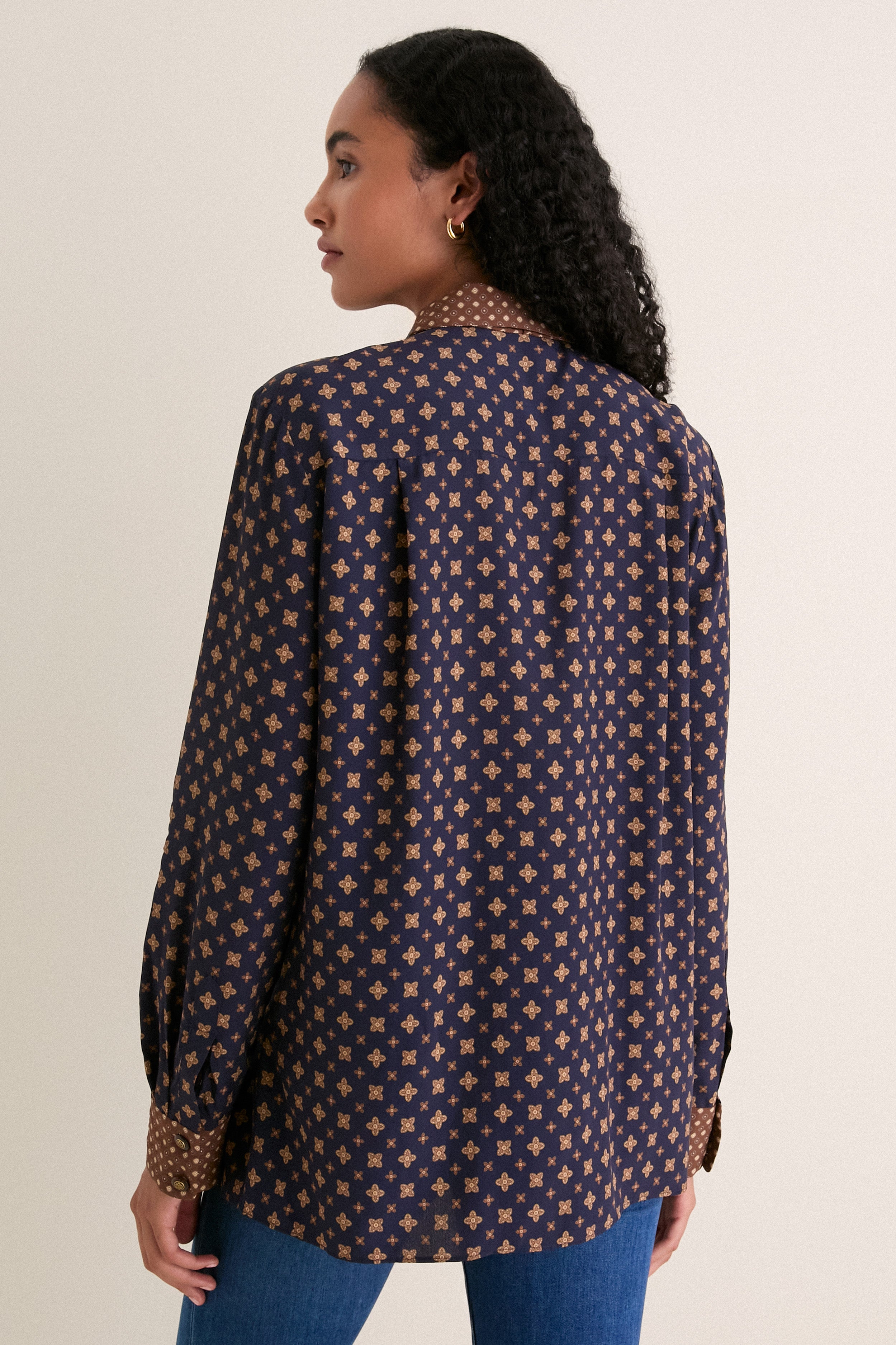 Multi Geo Print Relaxed Shirt