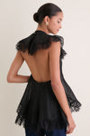 Black Ascent Flutter Top