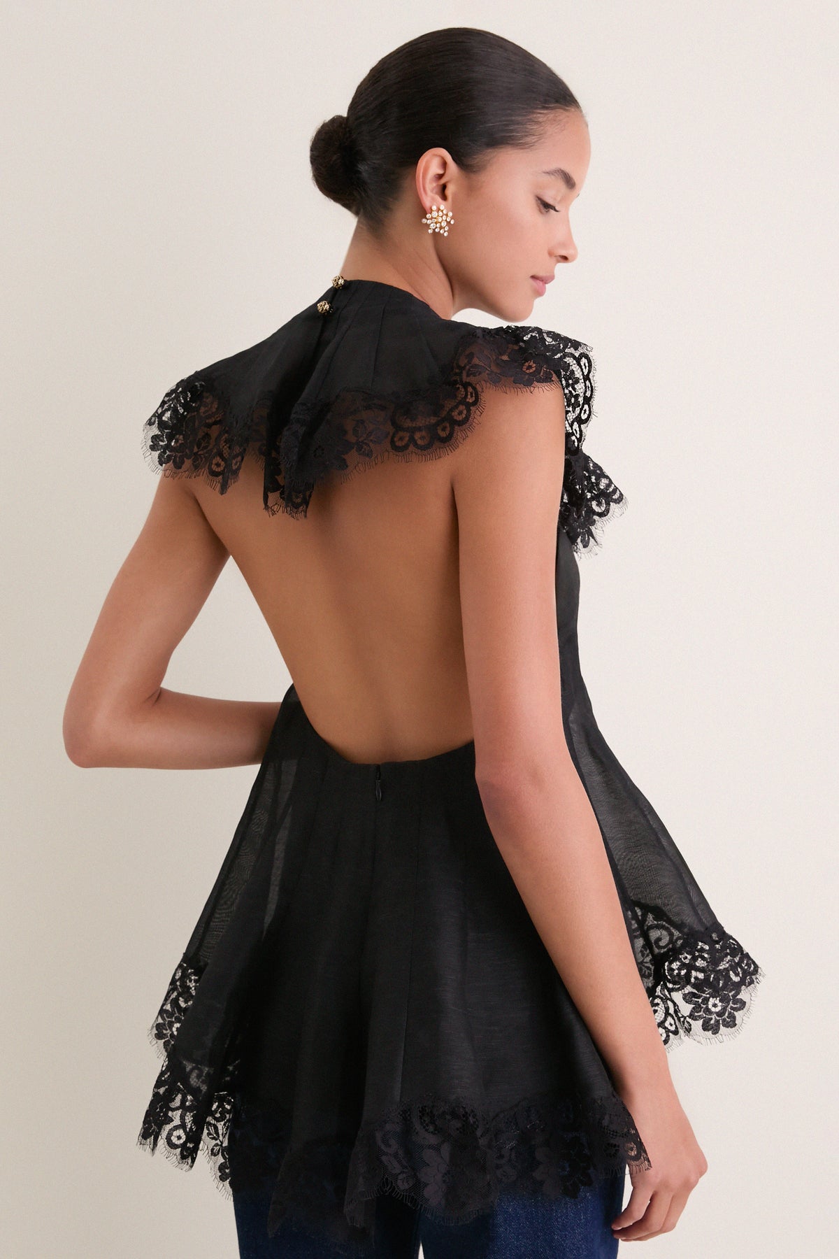 Black Ascent Flutter Top