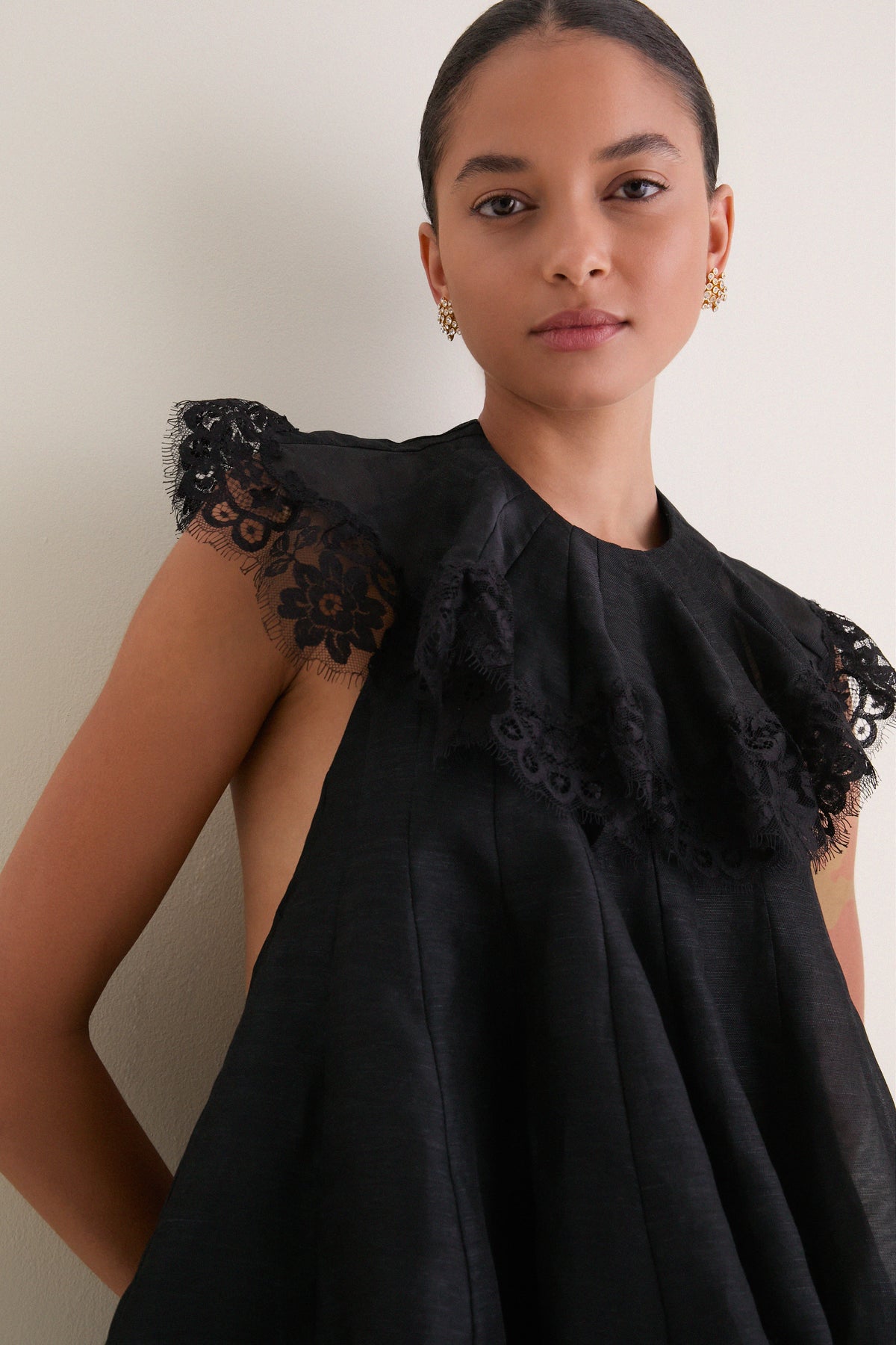 Black Ascent Flutter Top
