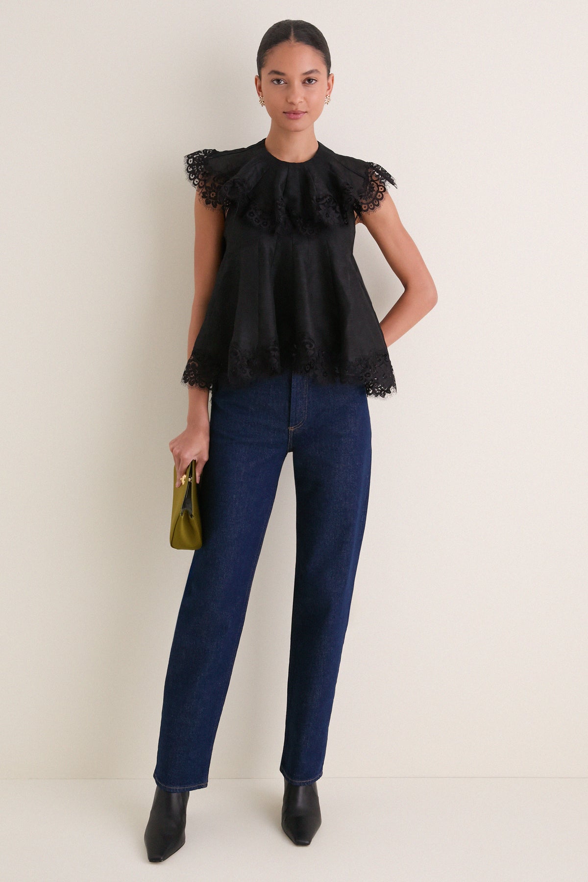 Black Ascent Flutter Top