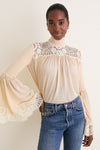 Cream Valiant Lace Blouse