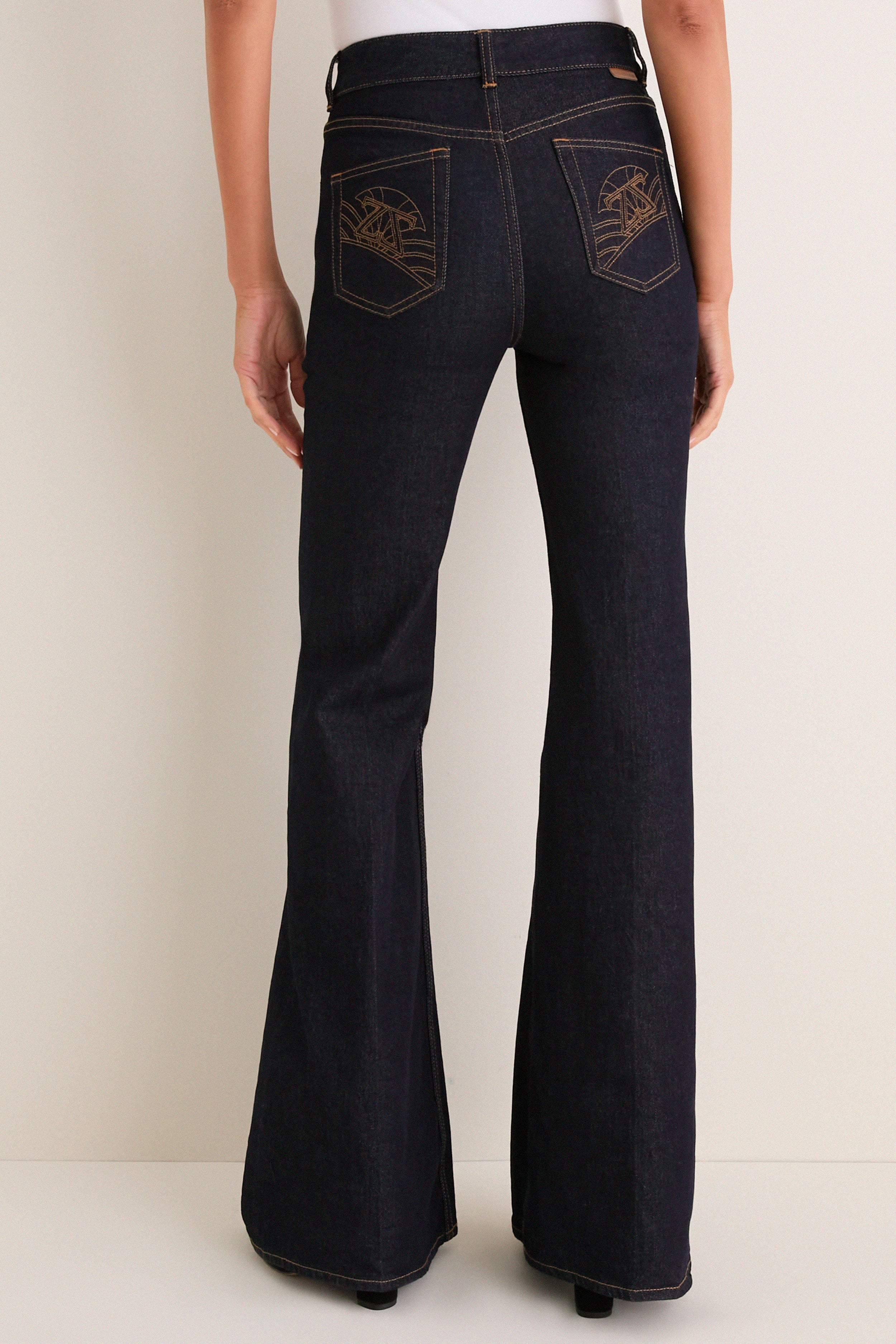 Onyx Blue Slim Flare Jean | Zimmermann