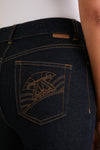 Onyx Blue Slim Flare Jean