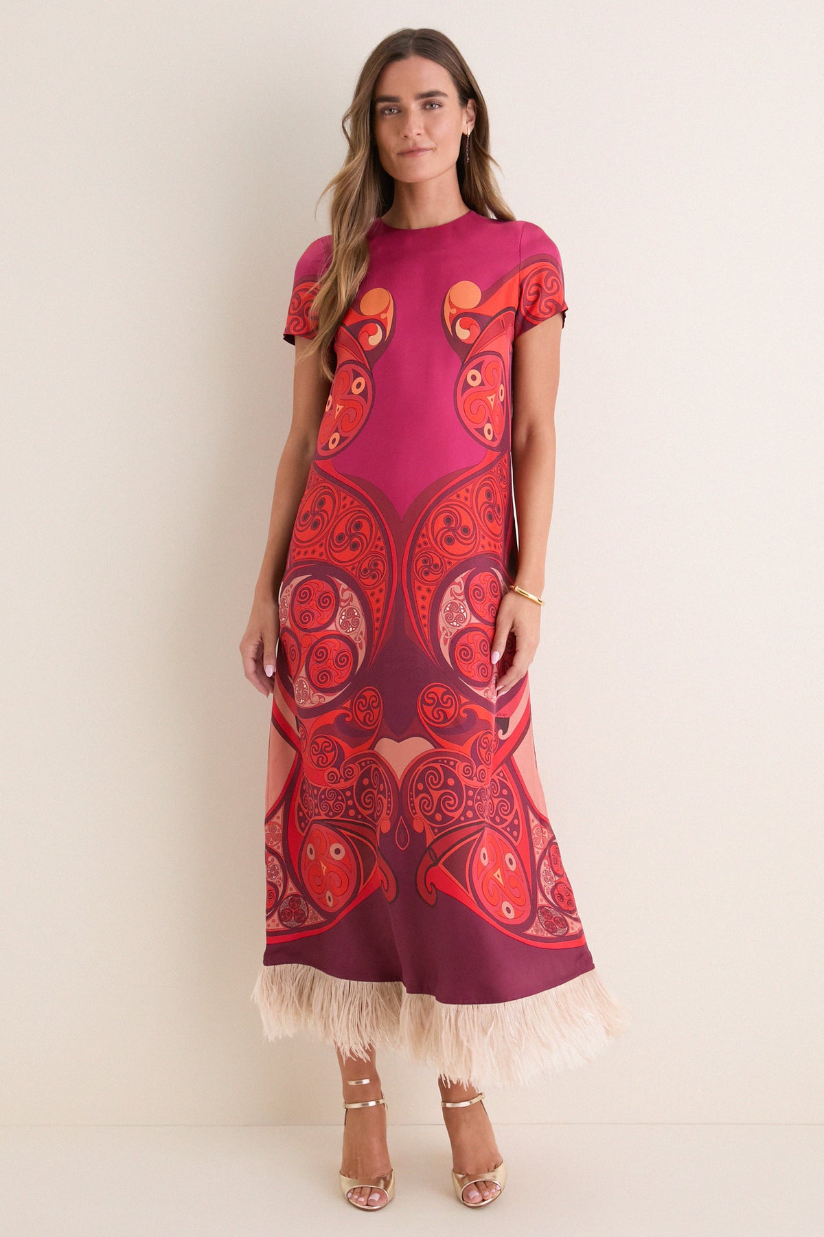 Alchemy Placee Swing Dress with Feathers