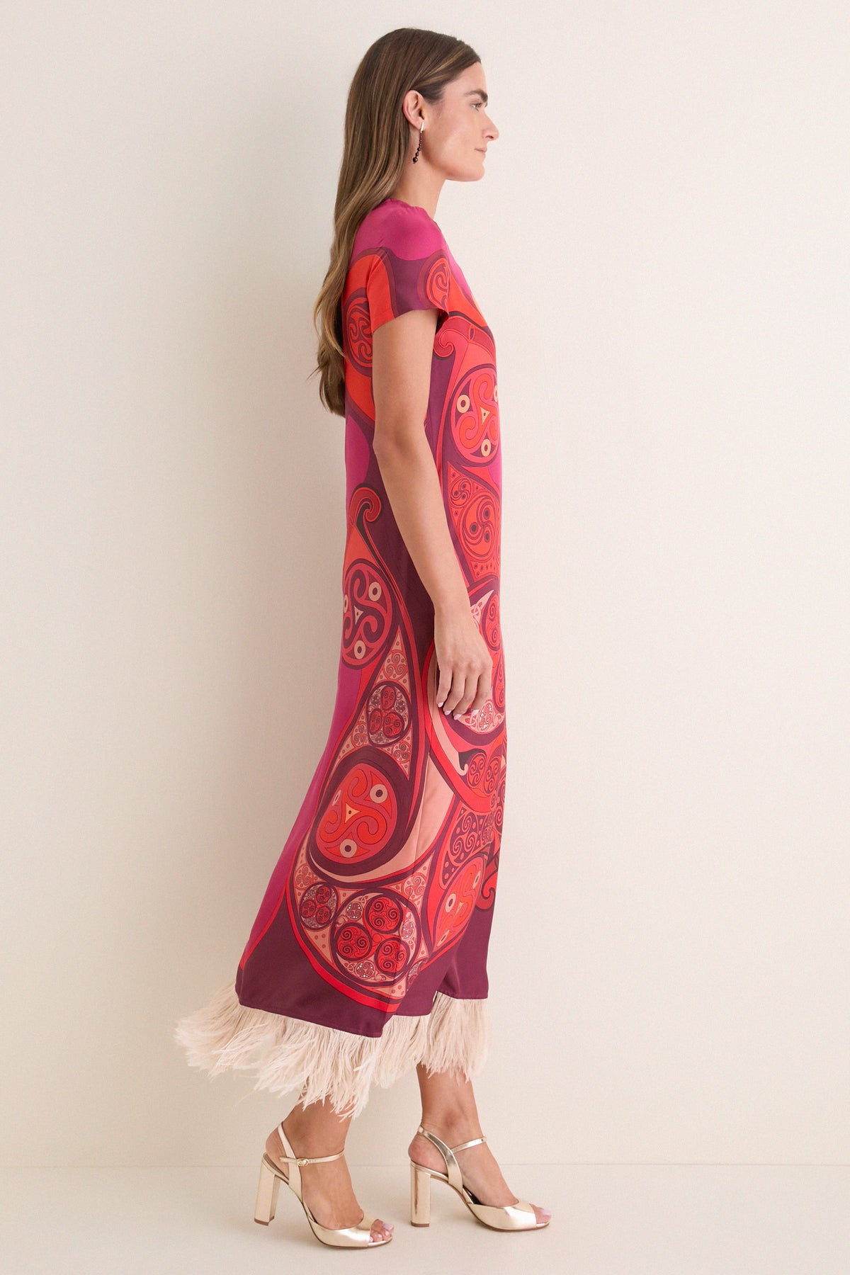 Alchemy Placee Swing Dress with Feathers