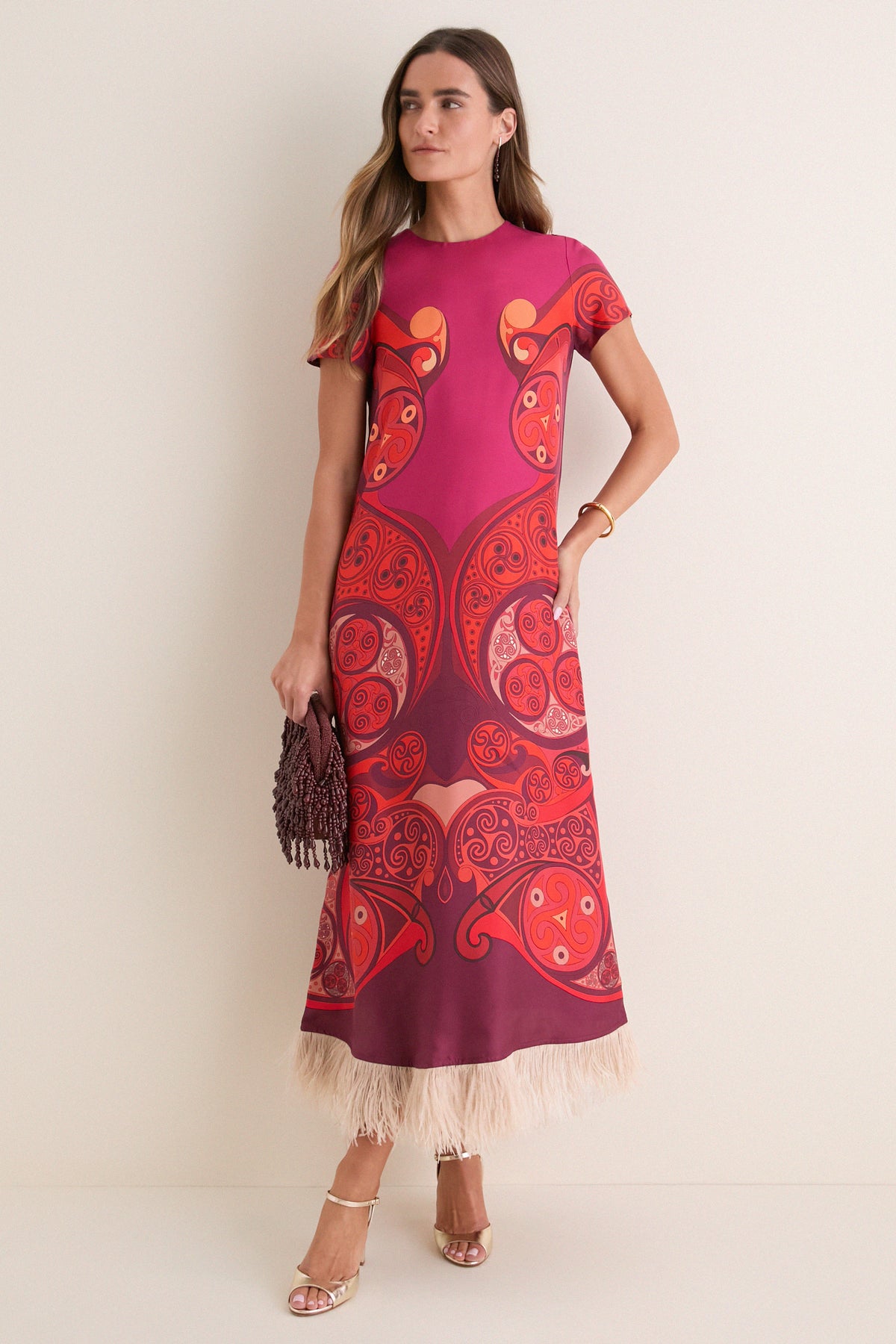 Alchemy Placee Swing Dress with Feathers