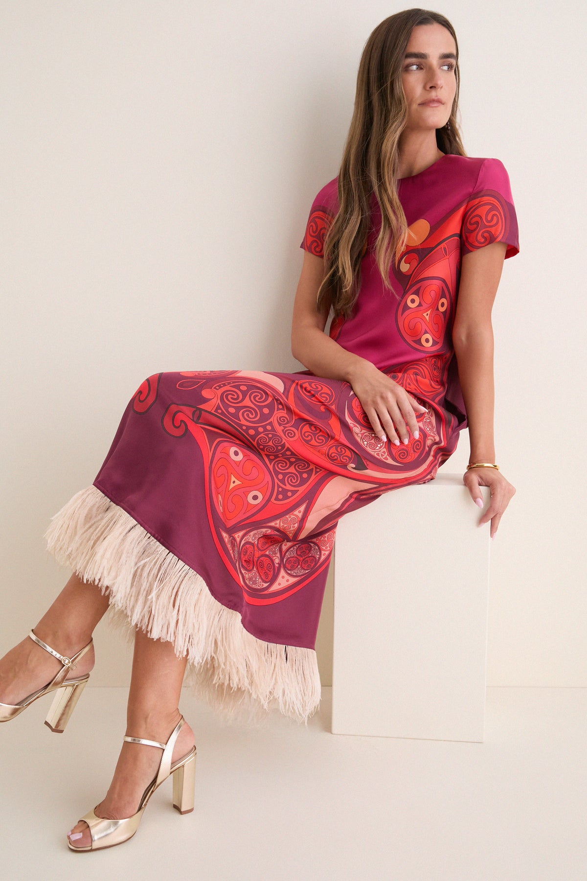 Alchemy Placee Swing Dress with Feathers