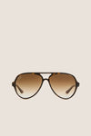 Light Havana Cats 5000 Classic Sunglasses by Ray-Ban feature an aviator style with tortoiseshell frame, gradient lenses, and iconic logo, blending classic elegance with effortless, high-end style.