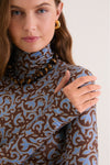 Autumn Vine Blue Viento Turtleneck