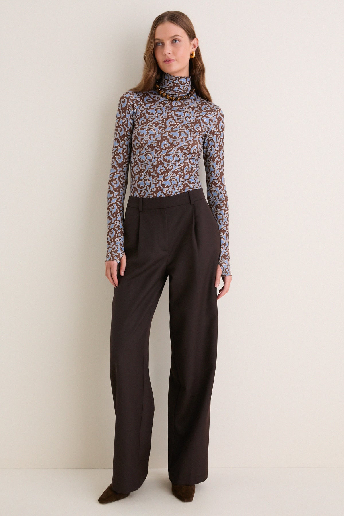 Autumn Vine Blue Viento Turtleneck