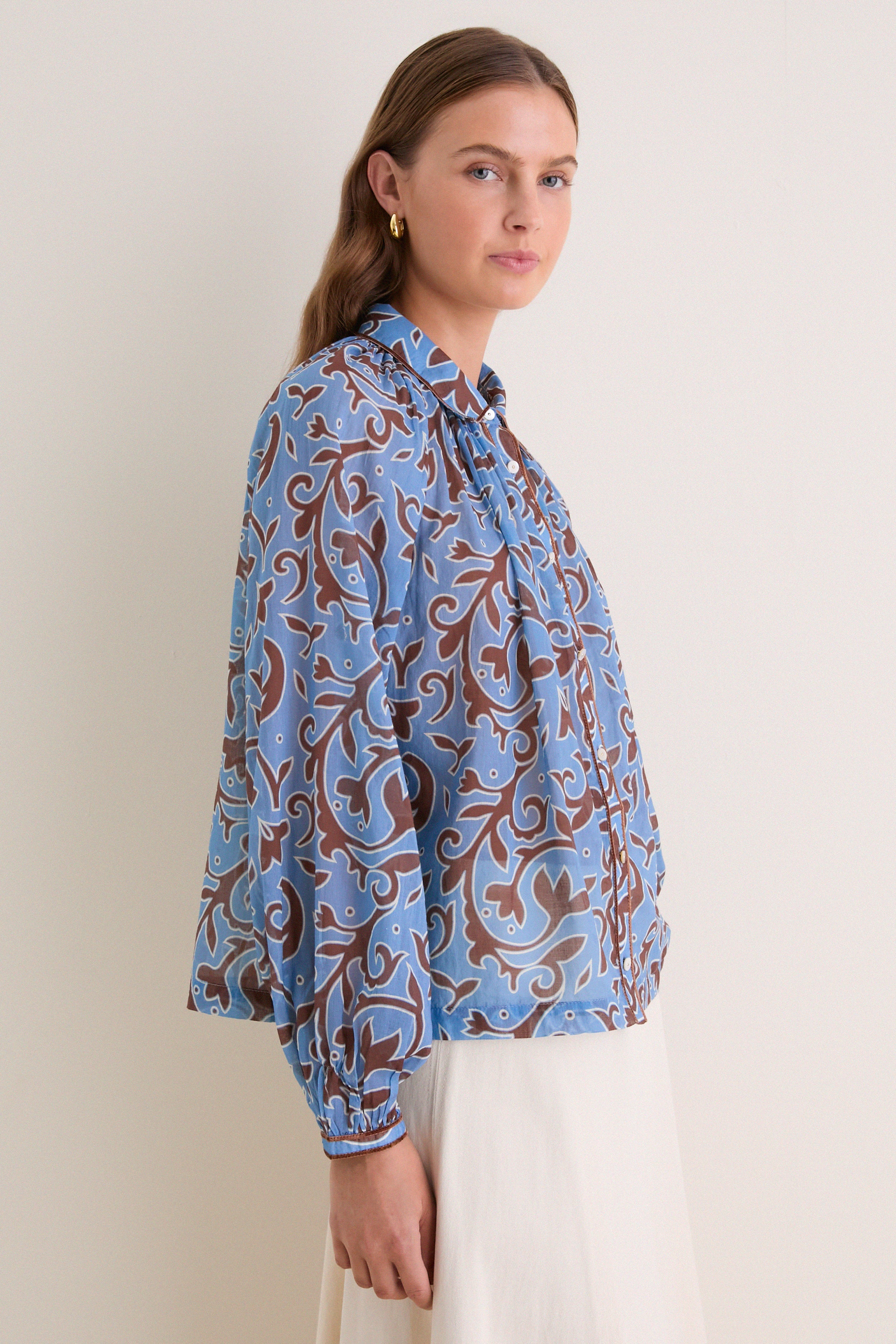 Autumn Vine Blue Alice Top