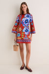 Antique Floral Burnt Orange Umma Mini Dress