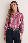 Plaid Burgundy Alice Top