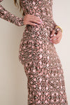 Winter Vine Black Sacha Midi Dress