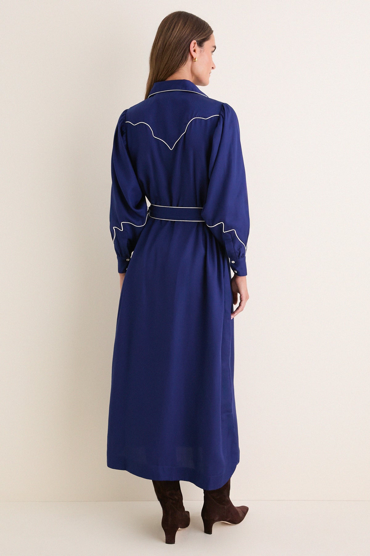 Navy Rodeo Midi Dress