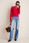 Red Pointelle Capucine Cardigan