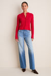Red Pointelle Capucine Cardigan