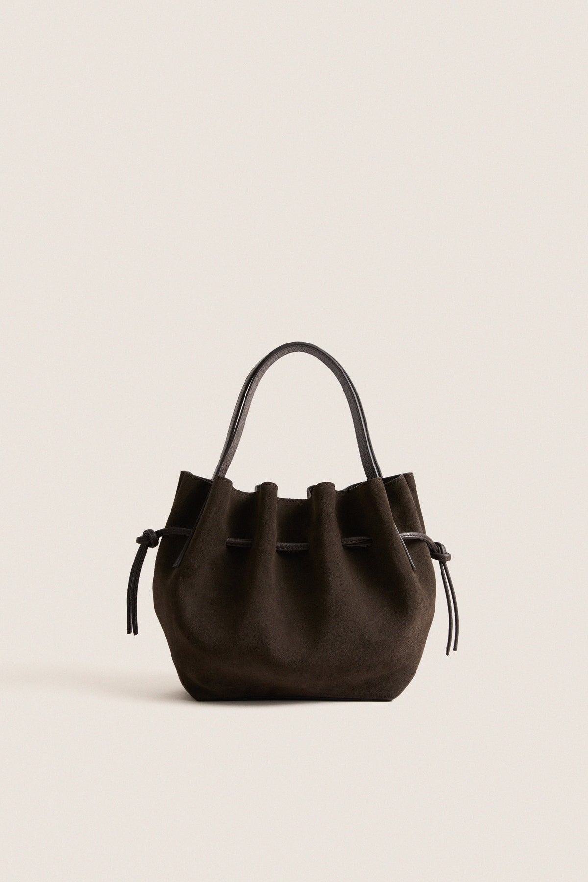 Ganache Suede Mini Scallop Tote