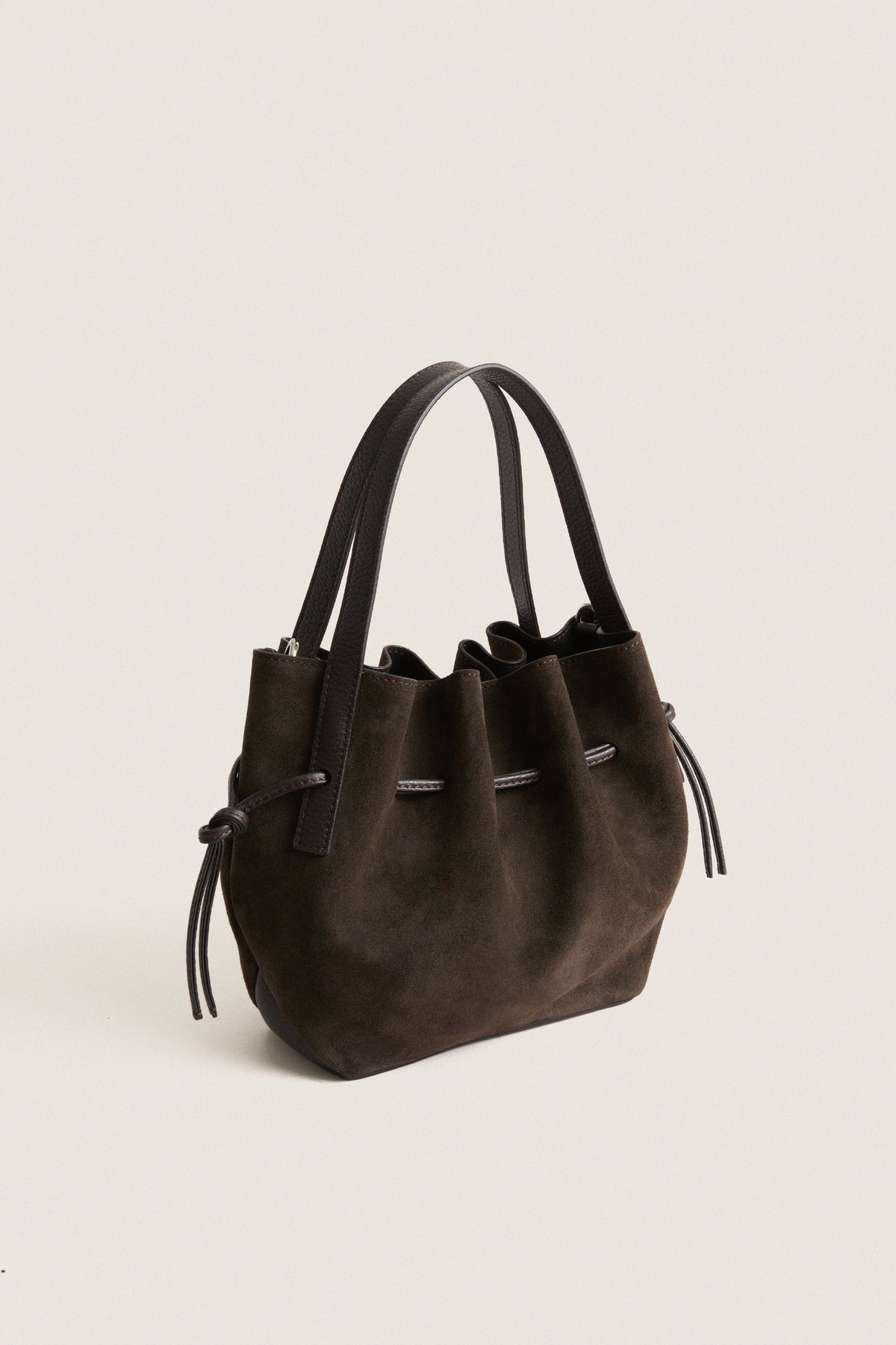Ganache Suede Mini Scallop Tote