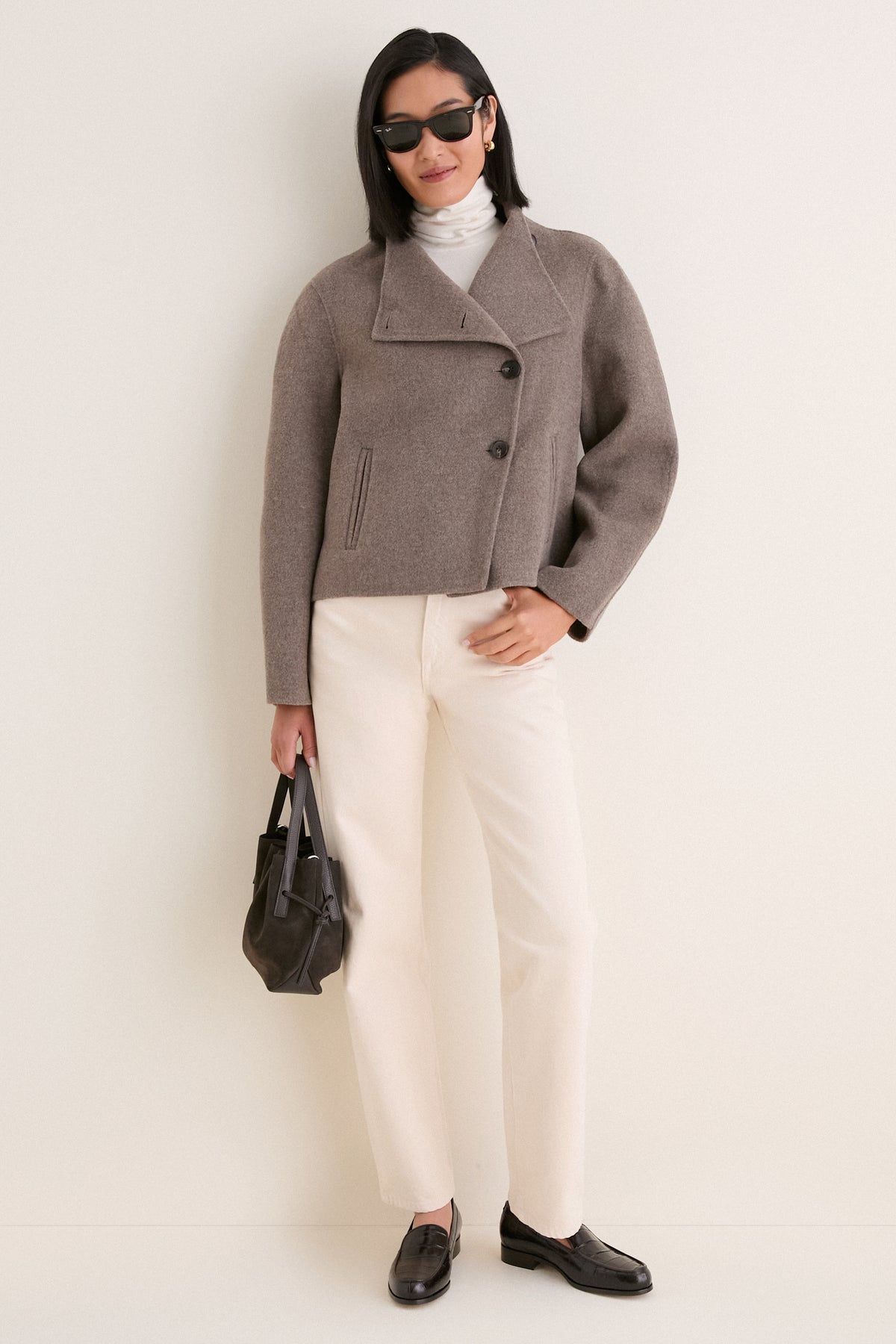 Ganache Suede Mini Scallop Tote