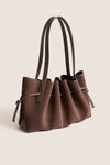 Nutmeg Suede Scallop Shoulder Bag