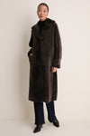 Coffee Bean Ines Merinillo Alba Nappa Coat