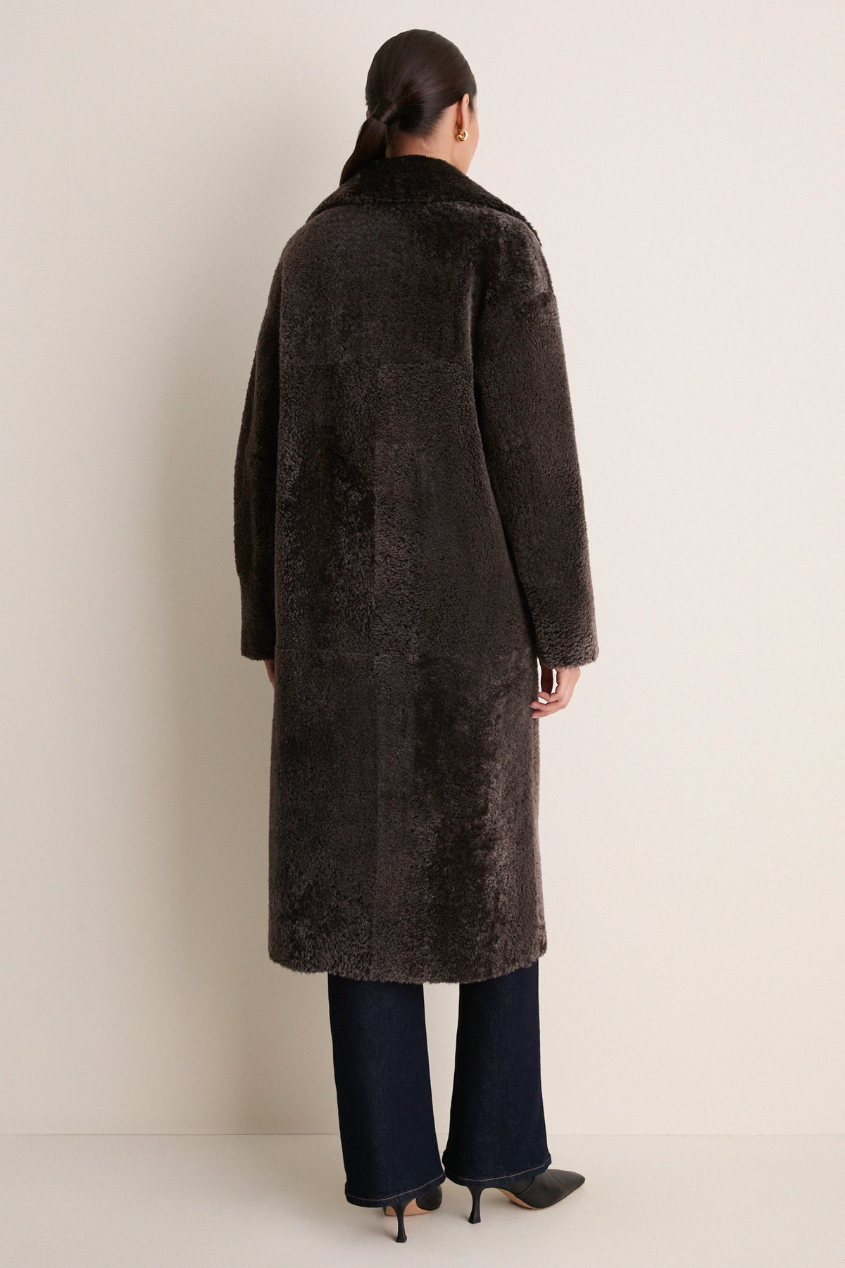 Coffee Bean Ines Merinillo Alba Nappa Coat