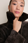 Coffee Bean Ines Merinillo Alba Nappa Coat