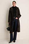Coffee Bean Ines Merinillo Alba Nappa Coat