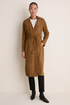 Dark Olive Yava Lamb Suede Coat