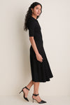 Black Pati Polo Midi Dress