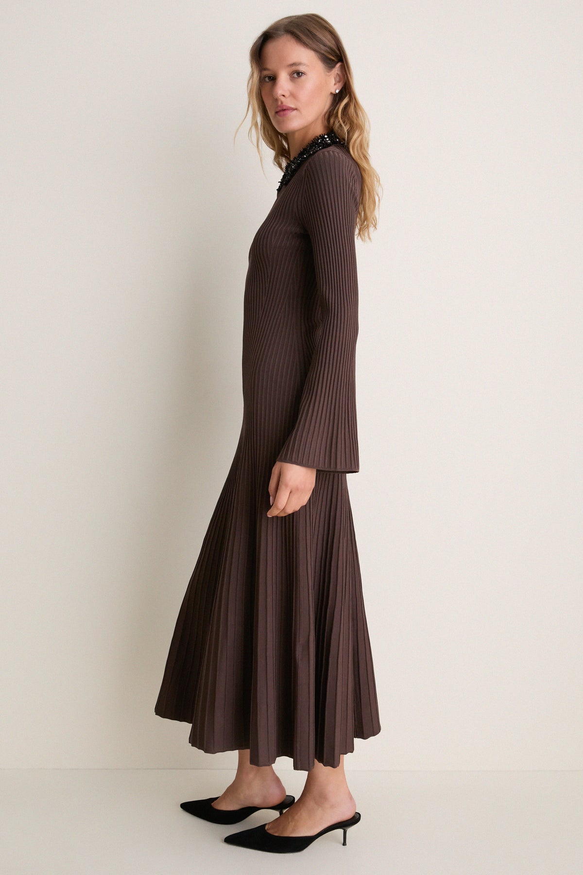 Chocolate Black Mazie Midi Dress