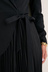 Balck Ambretta Combo Blazer Midi Dress