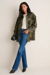 Dark Olive Embellished Larz Chore Jacket
