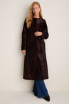 Fig Calf Hair Bowie Collarless Coat