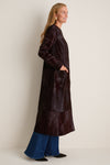 Fig Calf Hair Bowie Collarless Coat
