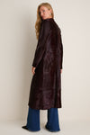 Fig Calf Hair Bowie Collarless Coat
