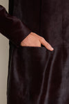 Fig Calf Hair Bowie Collarless Coat