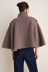 Mushroom Melange Yara Cape Jacket