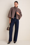 Mushroom Melange Yara Cape Jacket