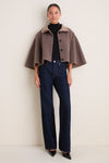 Mushroom Melange Yara Cape Jacket